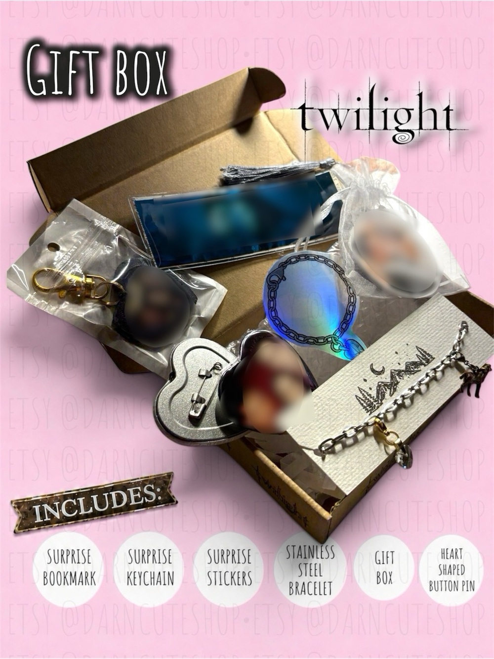 Twilight Gift Box - Accessory Set bellas bracelet stainless steel, Mystery box
